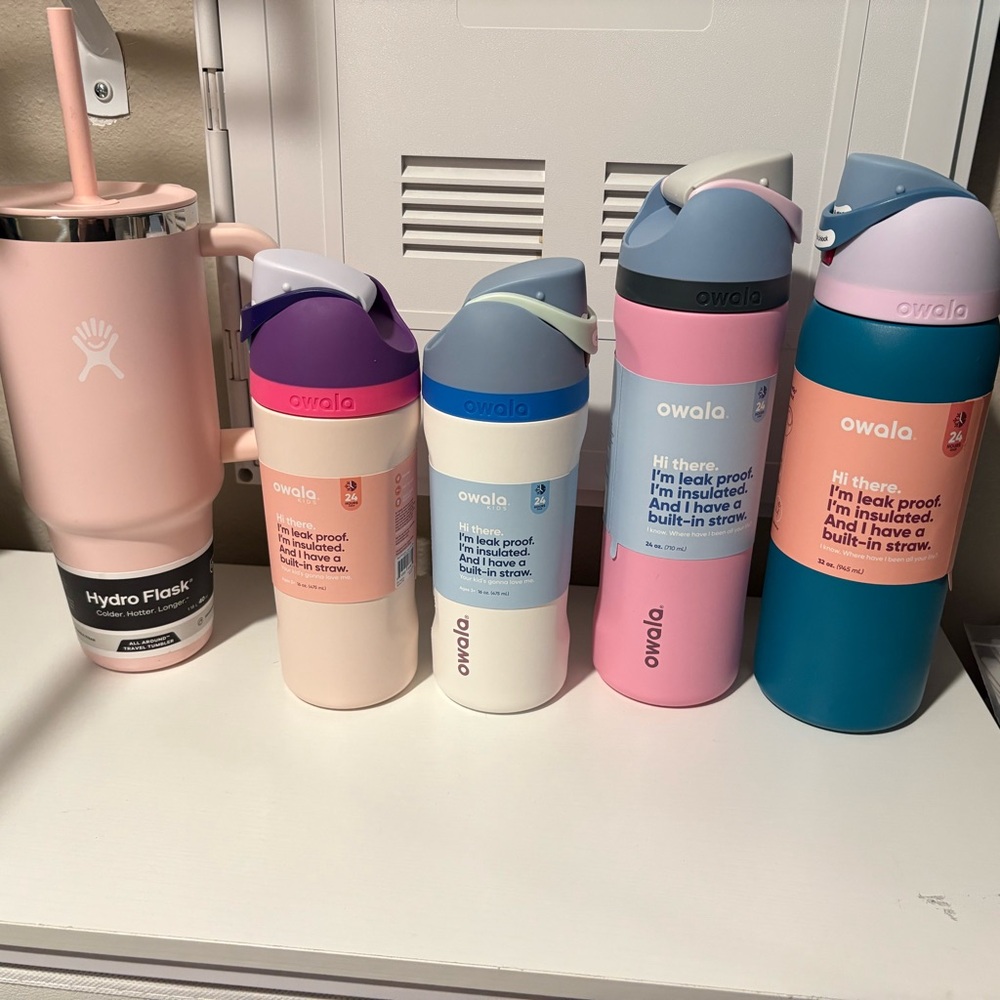 Owala Leak-Proof Water Bottle Collection - Pink, Purple, Blue